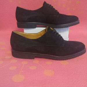 Men's Paolo De Marco Black Suede Oxford Shoes - Classic Lace-Up Sz 12